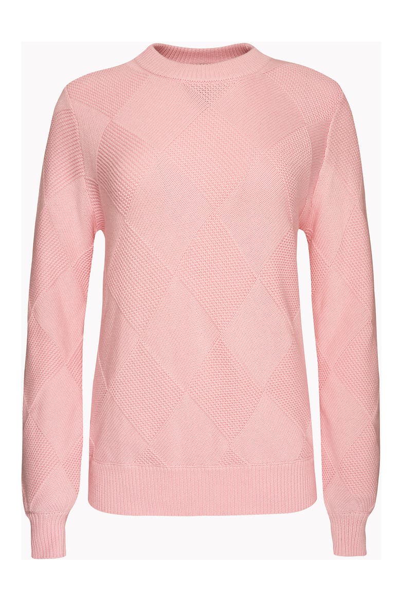 Diamond Knit Cotton & Wool Sweater, Alternate, color, NERINE PINK
