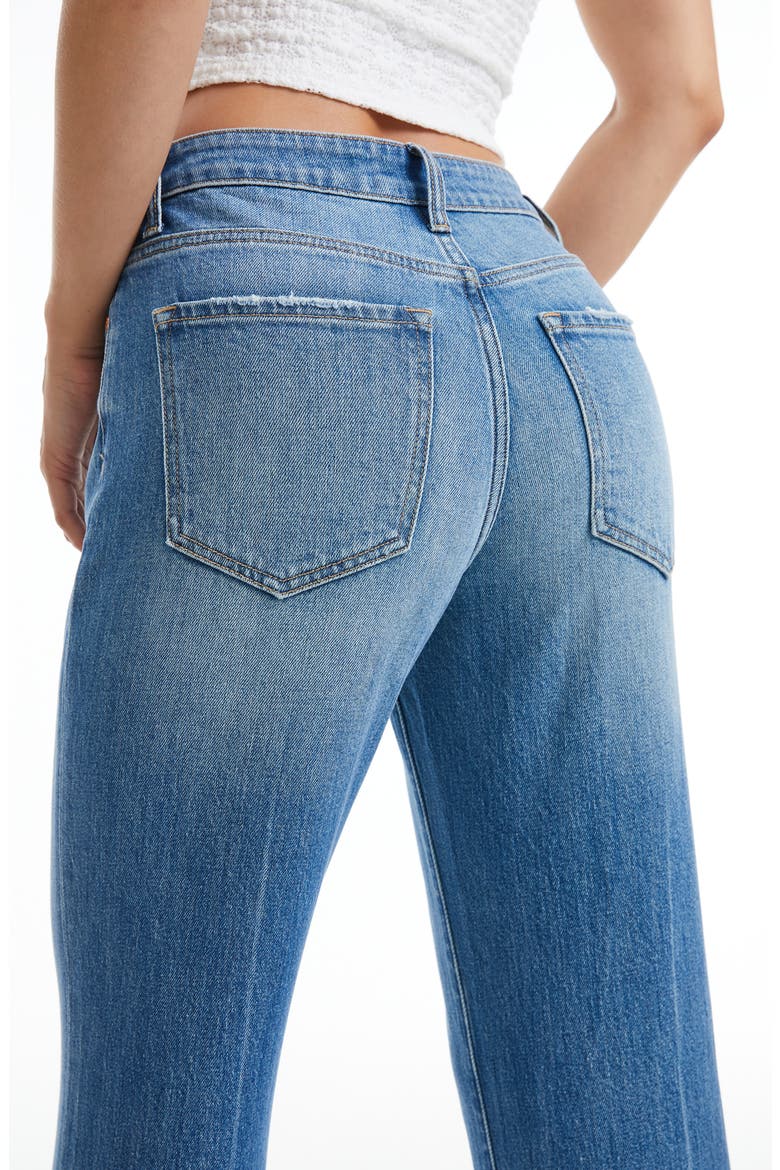 Mid Rise Wide Leg Jeans, Alternate, color, TURQUOISE