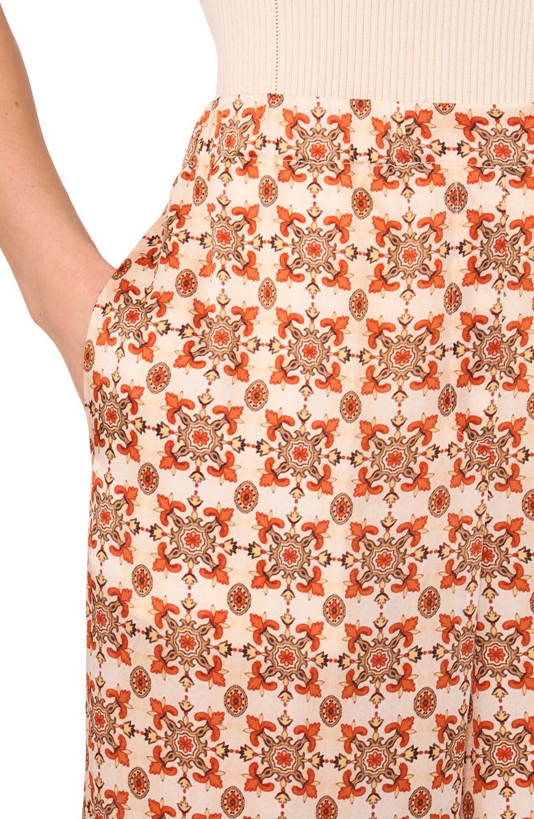 Ted Baker Mixed Print Wide Leg Pull-On Pants, Alternate, color, 