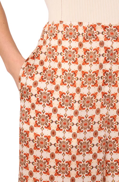 Ted Baker Mixed Print Wide Leg Pull-on Pants In Neutral