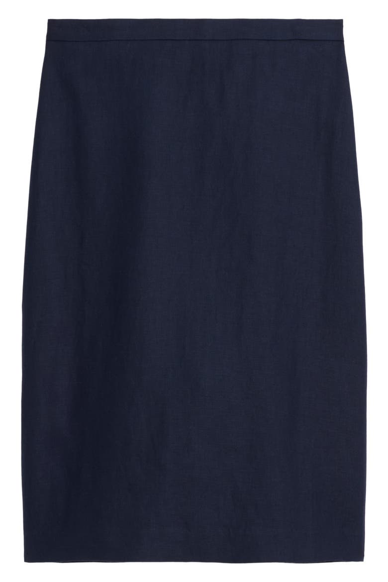 Maya Linen Skirt, Alternate, color, DARK NAVY
