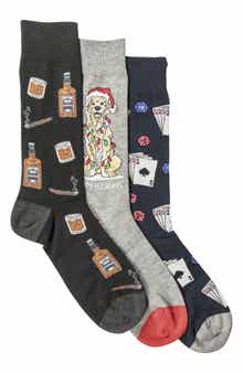 Tommy Bahama 3-Pack Assorted Crew Socks Gift Box