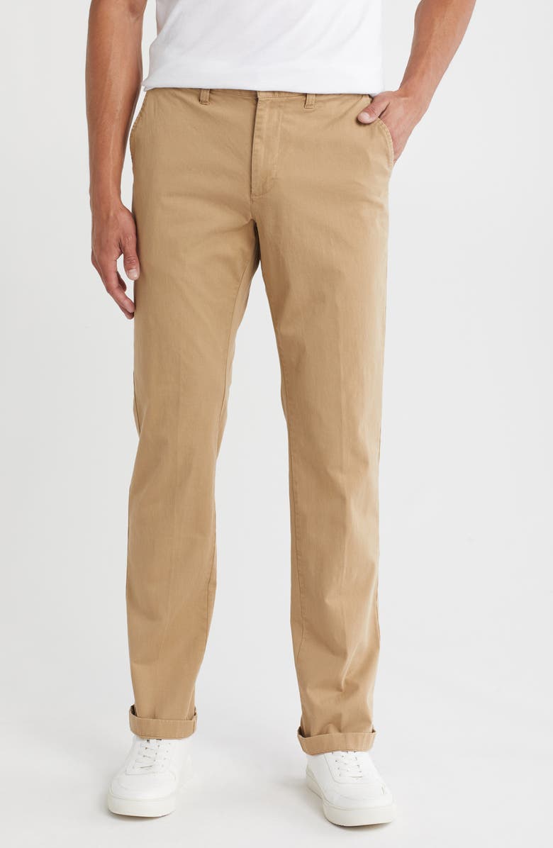 Vintage 1946 Flat Front Stretch Comfort Slim Leg Pants, Main, color, British Tan