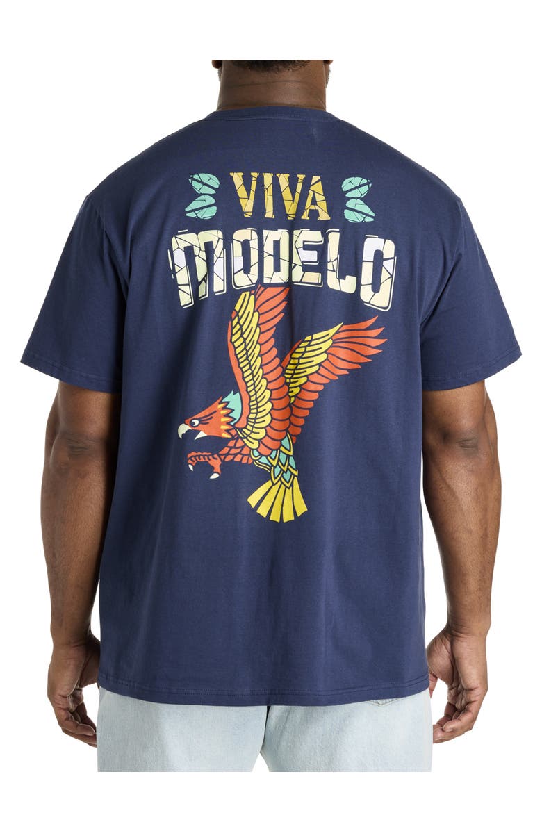 True Nation by DXL Big & Tall Modelo Graphic Tee, Alternate, color, Navy