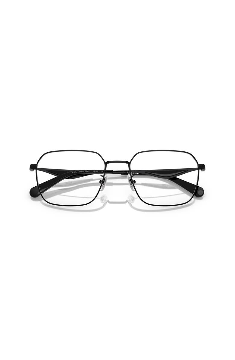 COACH 54mm Irregular optical glasses, Alternate, color, Black