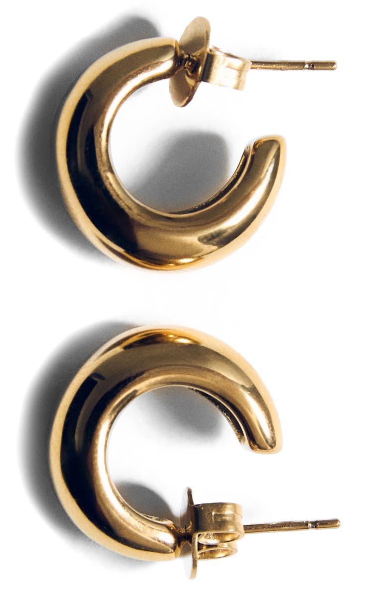 MANGO Volume Hoop Earrings, Alternate, color, Gold