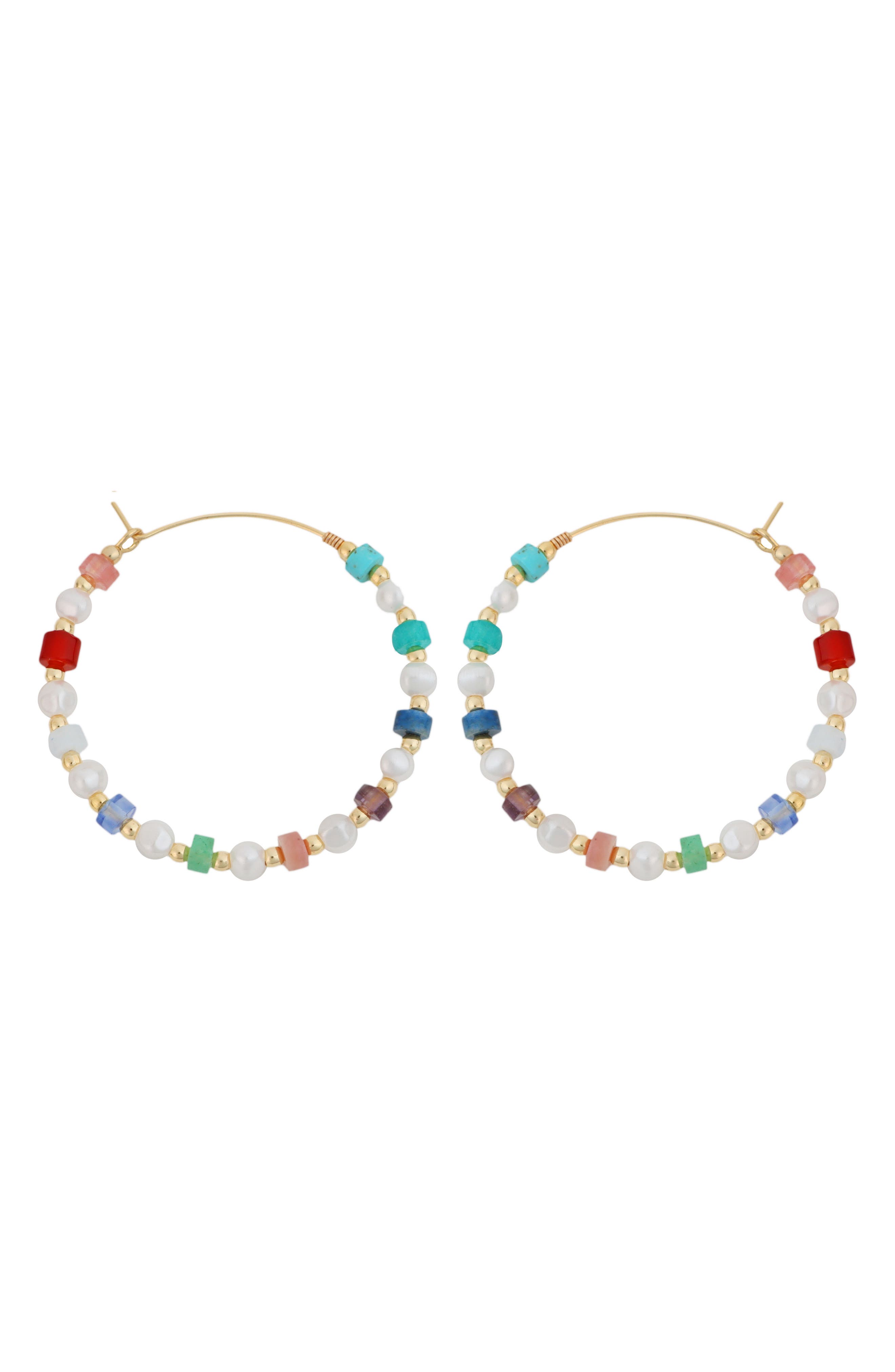 Panacea Beaded Hoop Earrings