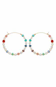 Panacea Beaded Hoop Earrings