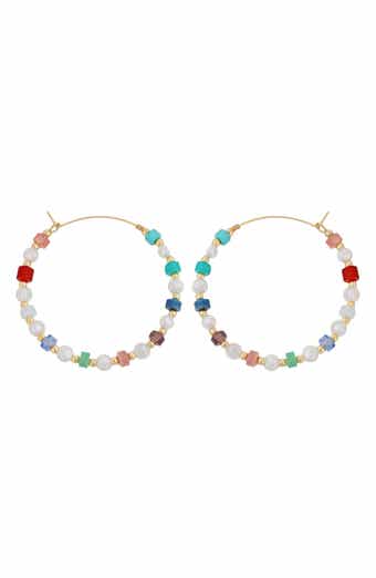 Panacea Beaded Hoop Earrings