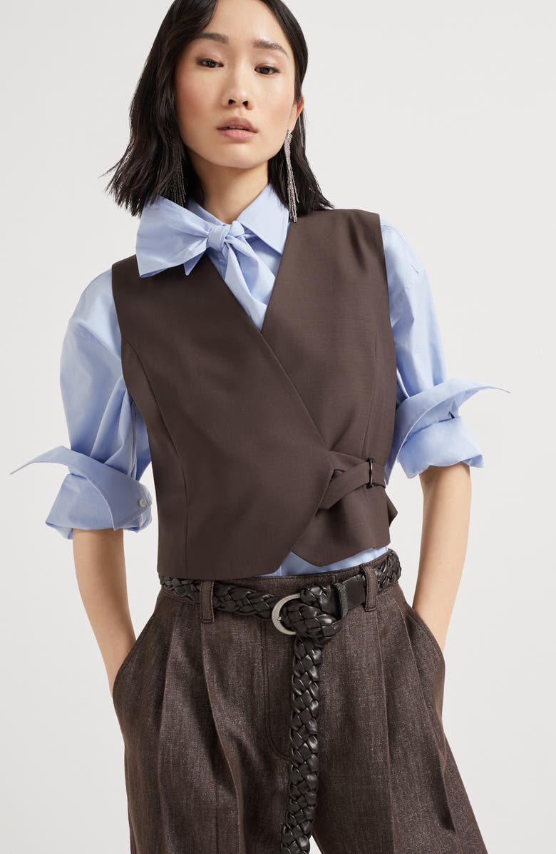 Brunello Cucinelli Nappa leather belt, Alternate, color, Rust Brown