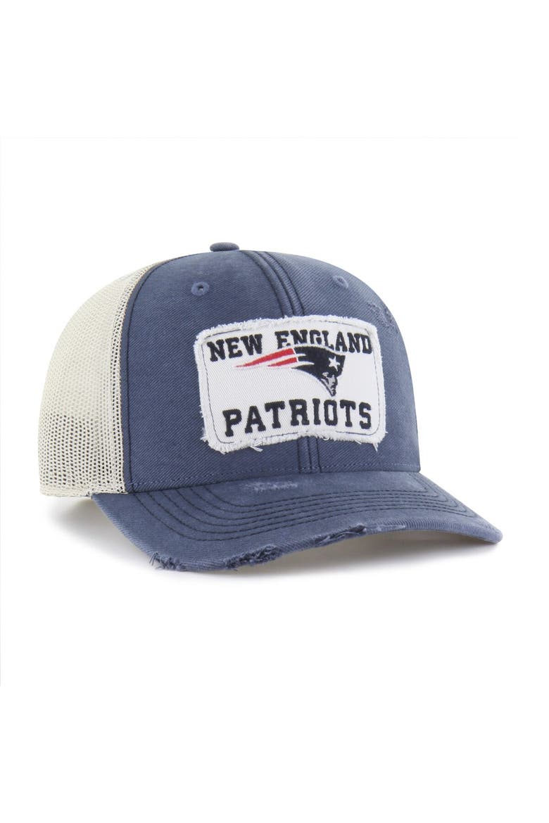 Men's '47 Navy New England Patriots Egremont Well-Worn Adjustable Trucker Hat, Alternate, color, Navy
