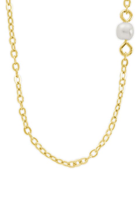 Ilona Cultured Pearl Station Chain Necklace