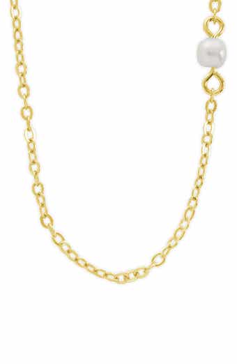 Ilona Cultured Pearl Station Chain Necklace