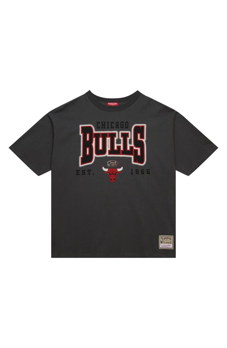Mitchell & Ness Women's Mitchell & Ness Charcoal Chicago Bulls Hardwood Classics Oversized Boyfriend T-Shirt, Alternate, color, Charcoal