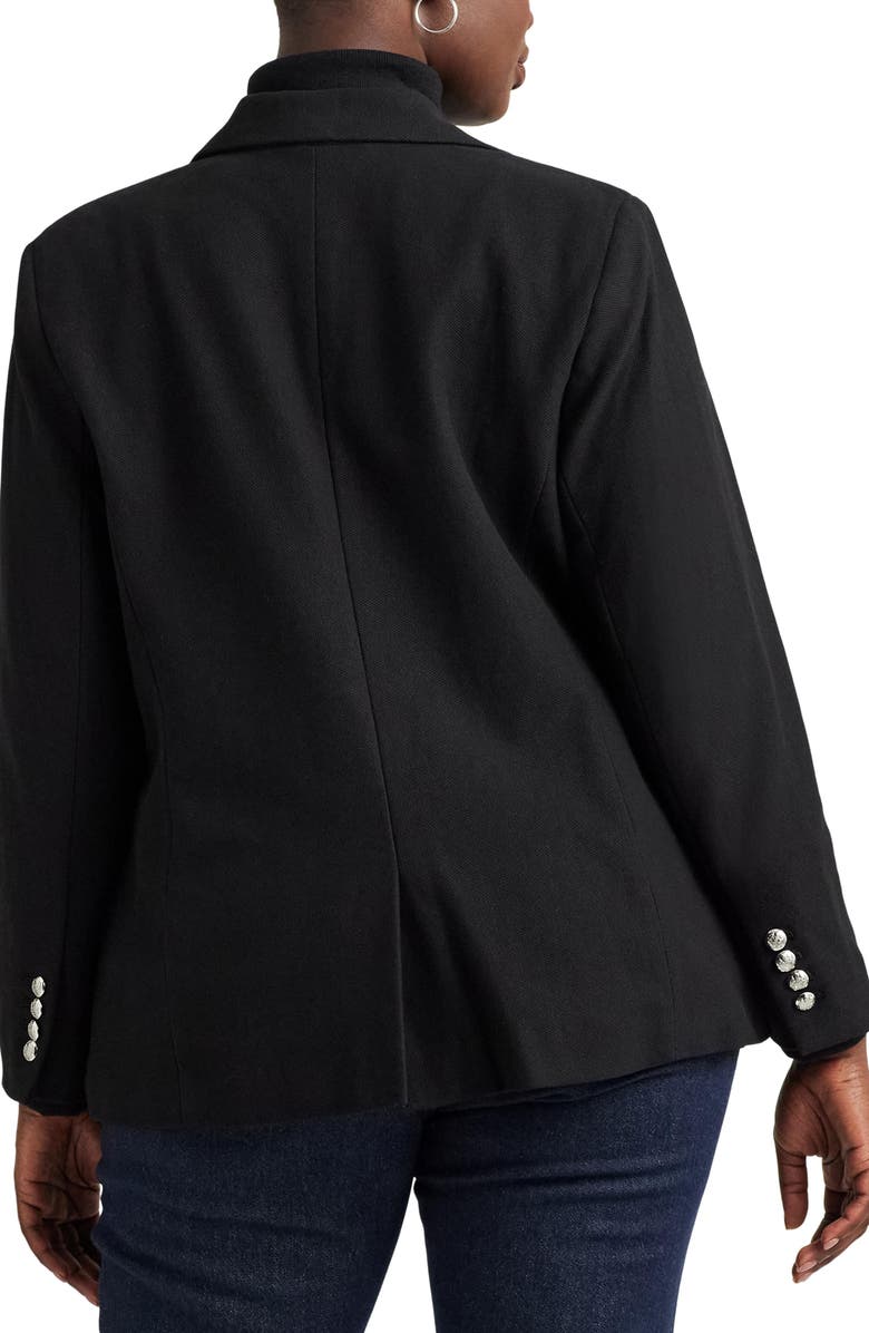 Lauren Ralph Lauren Crested Stretch Cotton Blazer, Alternate, color, 