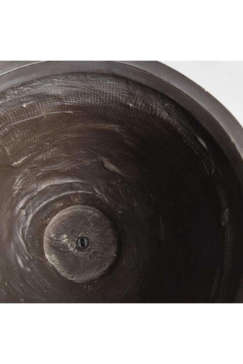Fibreclay Josie Round Footed Planter, Alternate, color, Black
