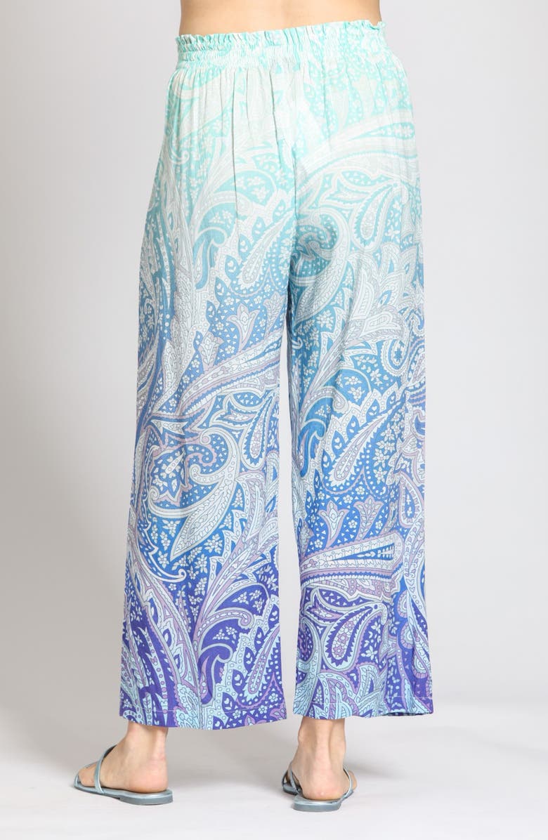 APNY Belted Print Ankle Wide Leg Pants, Alternate, color, 