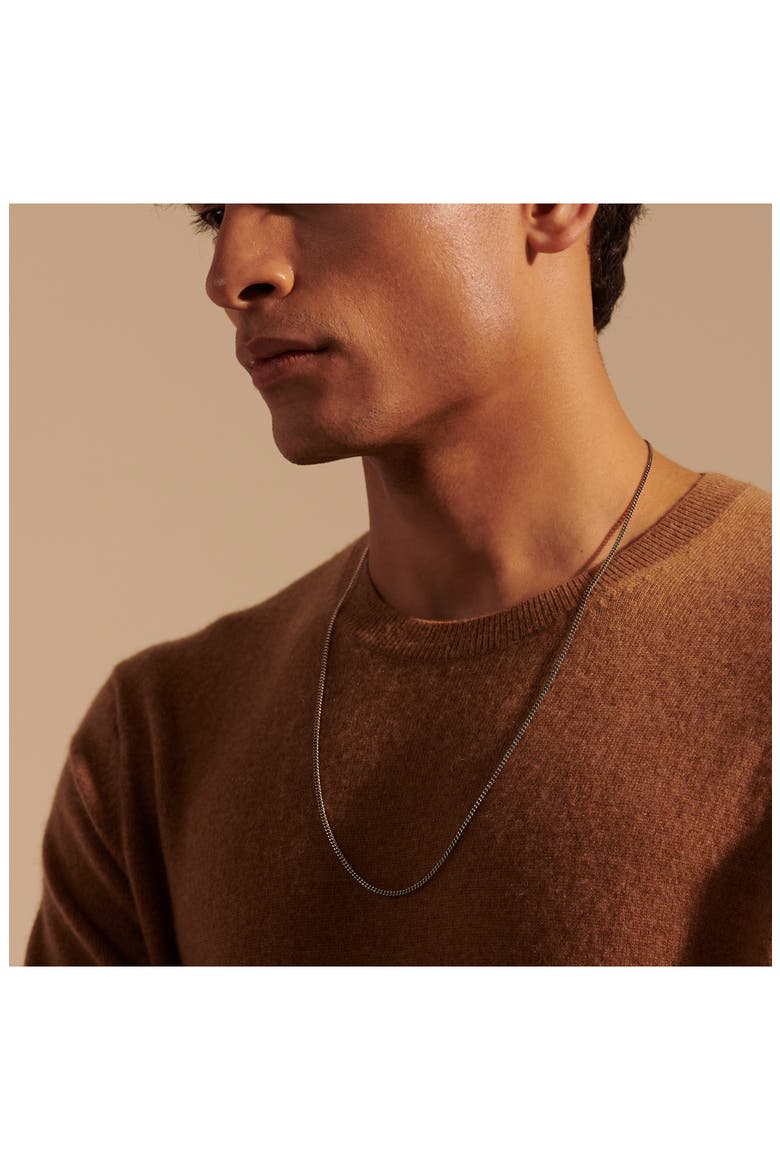Sterling Silver Curb Chain Necklace, Alternate, color, SILVER