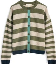 Seasalt Cornwall Pinwell Stripe Lambswool Blend Cardigan