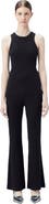 GOBI Mongolian Cashmere Drawstring Ribbed Cotton Silk Cashmere Blend Flares