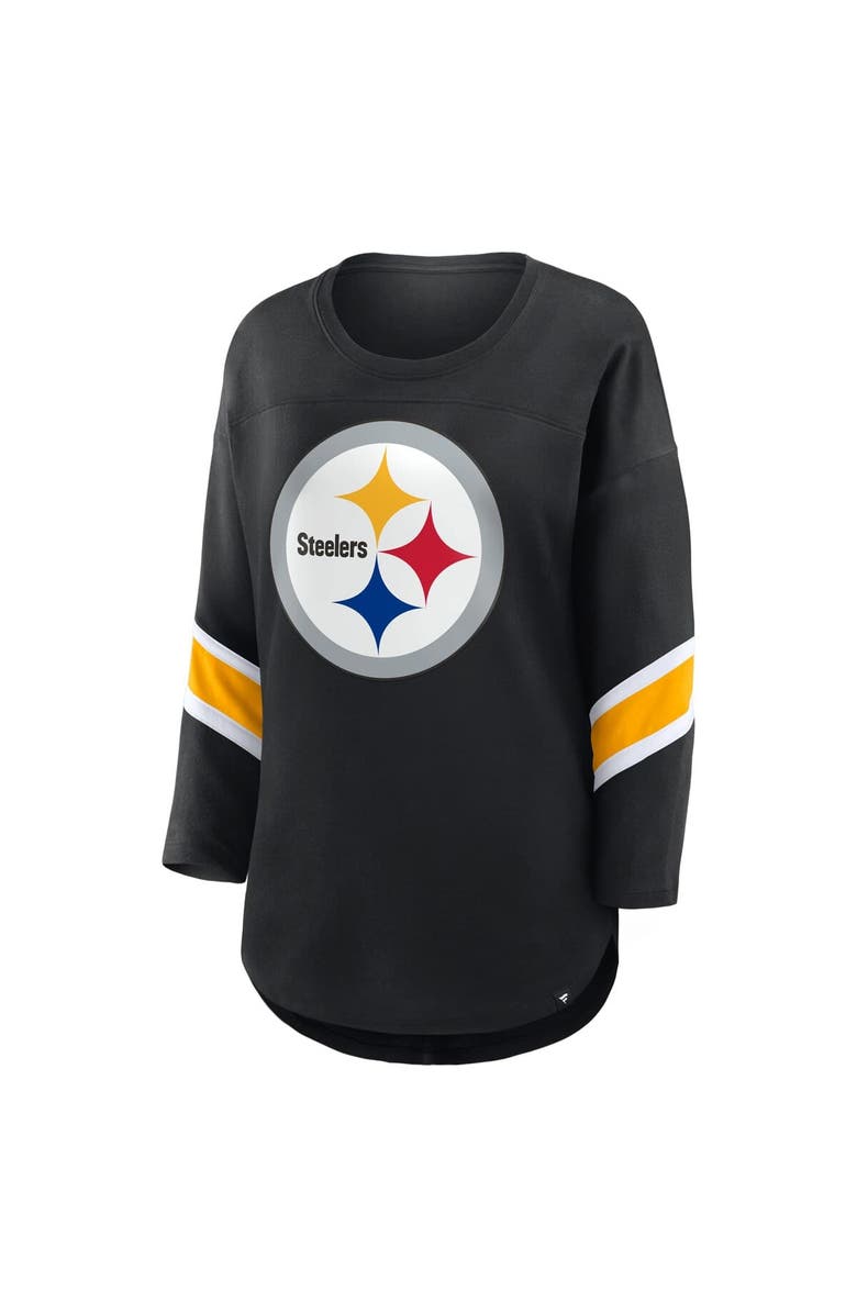 FANATICS Women's Fanatics Black Pittsburgh Steelers Redzone 3/4-Sleeve T-Shirt, Alternate, color, Black