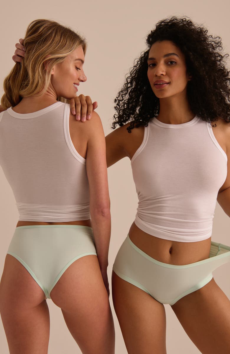 Hanky Panky YourFit<sup>™</sup> Assorted 3-Pack High Waist Thongs, Alternate, color, Almond Milk Crystal Grey