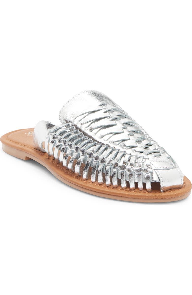 Seychelles Little Italy Woven Mule, Main, color, Silver