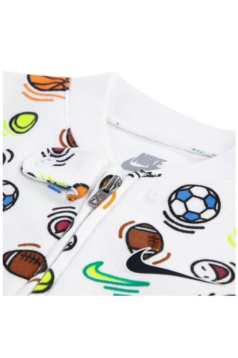 Sports Footie Coverall, Alternate, color, WHITE