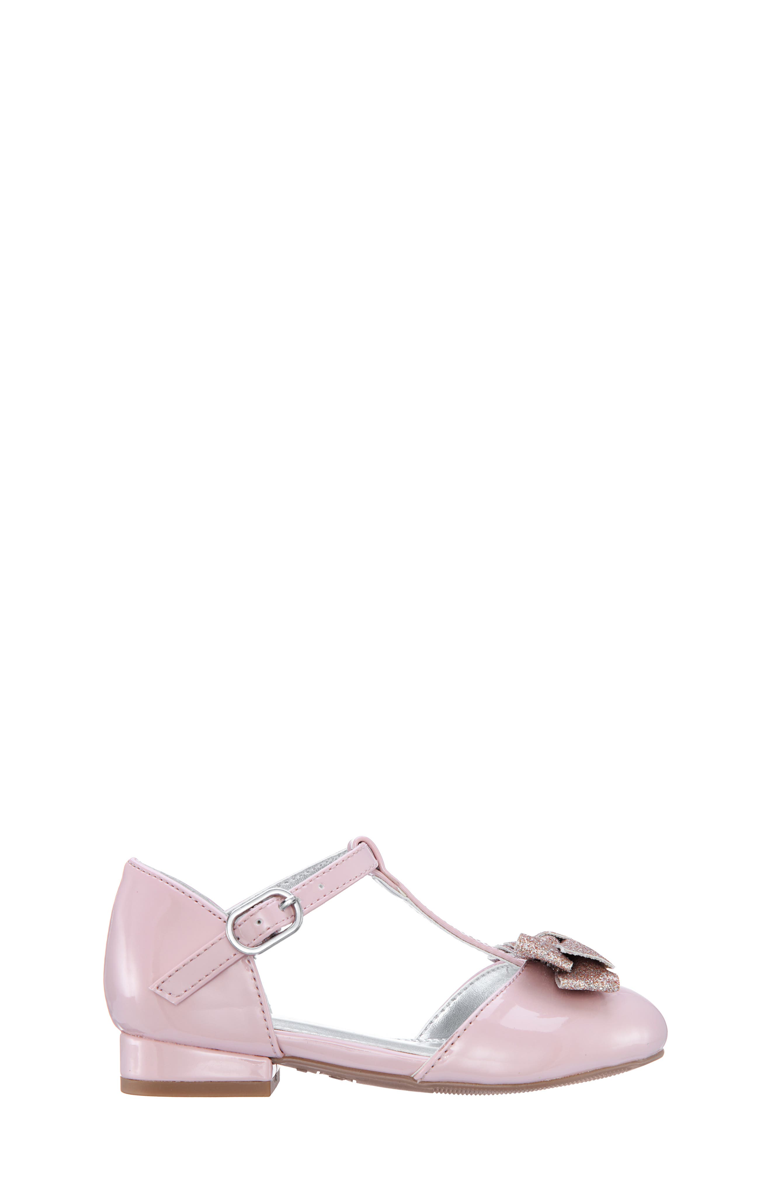 Noemy Glitter Bow Dress Shoe, Alternate, color, BLUSH PATENT