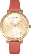 Sophie and Freda Sophie & Freda Key West Leather-Band Watch w/Swarovski Crystals