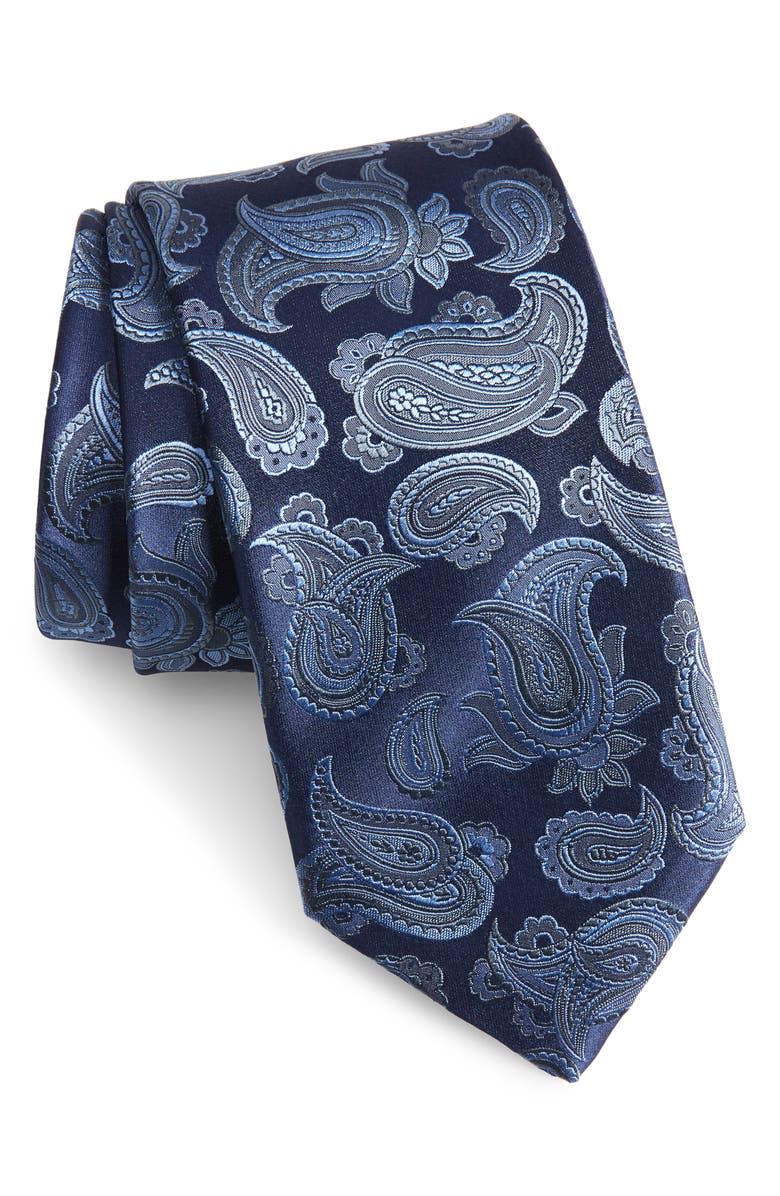 Brioni Paisley Silk Tie, Main, color, 