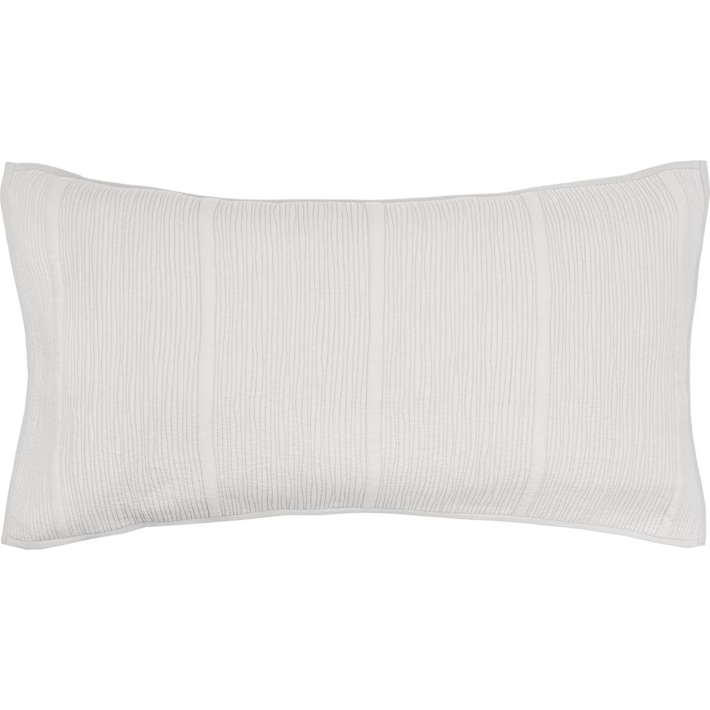 Elisabeth York 20" X 36" Nunzia Oyster Bedding Premium Cotton King Pillow Sham In Gray