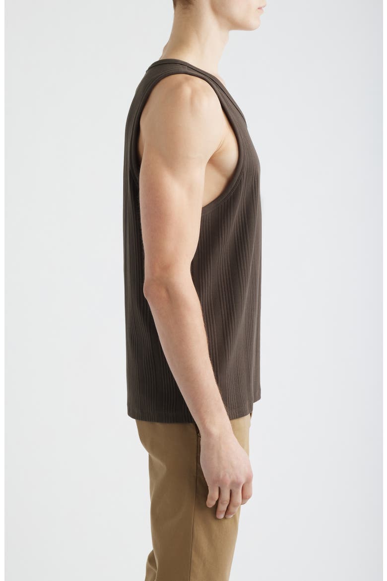 Textured Rib Tank, Alternate, color, CHOCOLATE