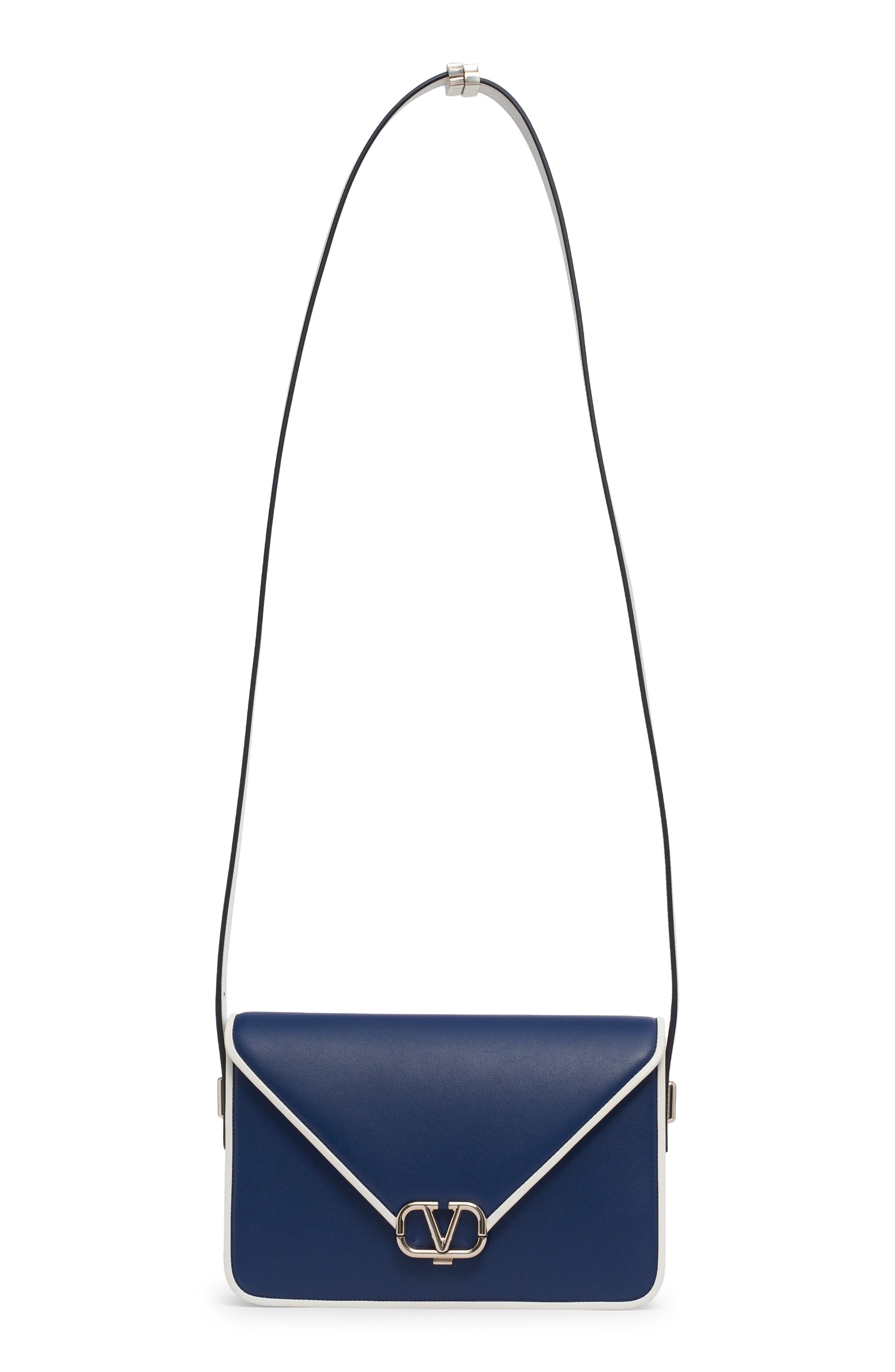 Valentino Garavani VLOGO Envelope Flap Leather Shoulder Bag, Alternate, color, 