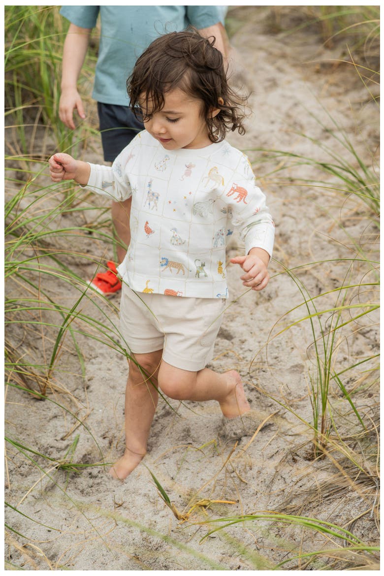 Kids' Drop Shoulder Organic Cotton Graphic T-Shirt, Alternate, color, ANIMAL SHUFFLE