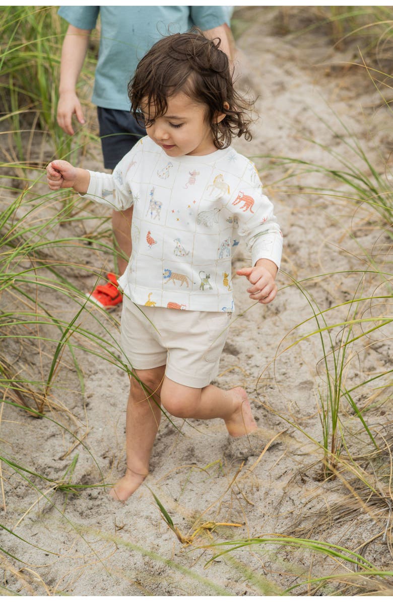 Pehr Kids' Drop Shoulder Organic Cotton Graphic T-Shirt, Alternate, color, Animal Shuffle