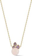 Ember Fine Jewelry Rose Quartz & Amethyst Pendant Necklace