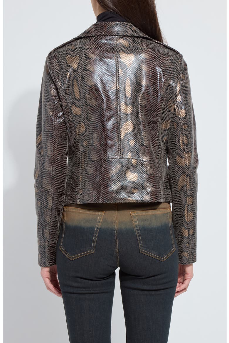Amelia Faux Suede Moto Jacket, Alternate, color, EXTRA ORDINARY SNAKE