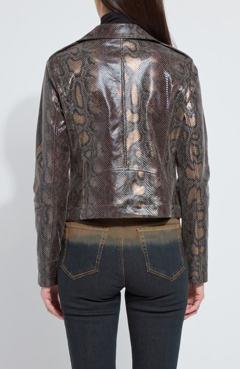 Lysse Amelia Faux Suede Moto Jacket, Alternate, color, Extra Ordinary Snake