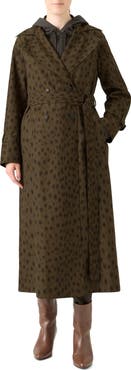Akris punto Leopard Print Trench Coat