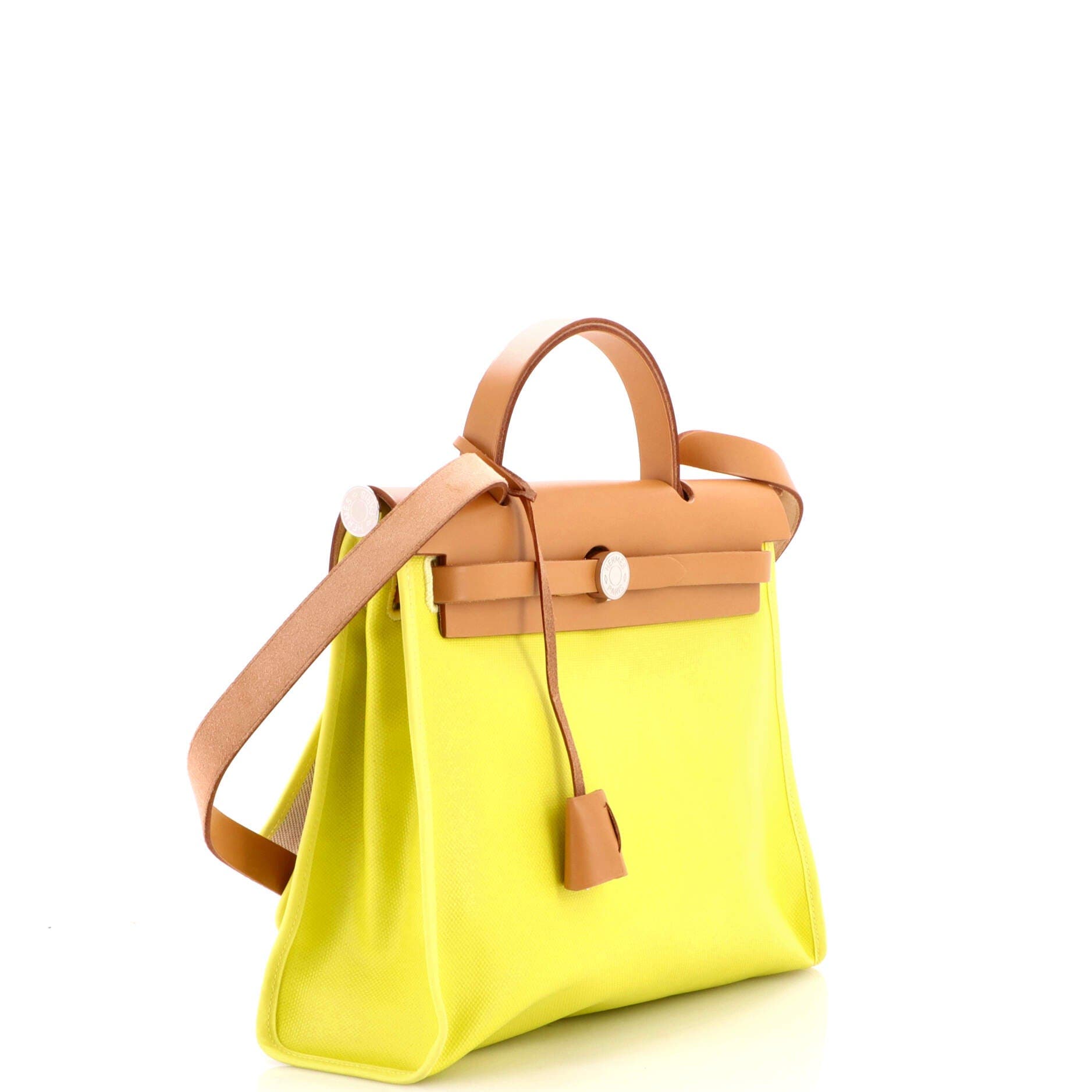 Herbag Zip Berline Vache Canvas and Leather 31, Alternate, color, Yellow