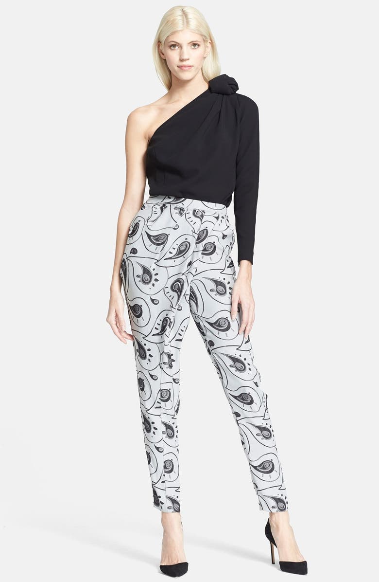 Vika Gazinskaya Paisley Print Pleated Silk Pants, Alternate, color,