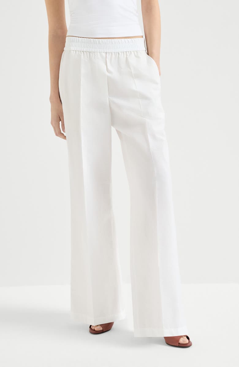 Brunello Cucinelli Loose Track trousers, Main, color, White