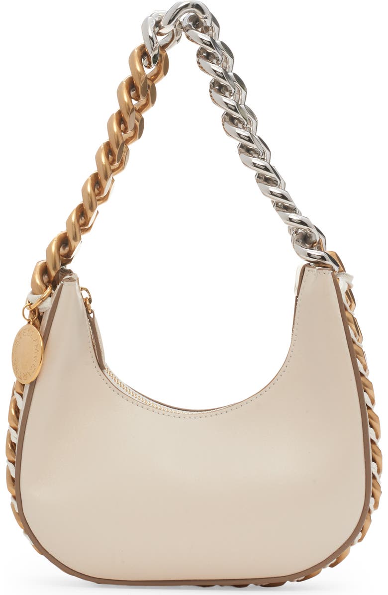 Stella McCartney Frayme Faux Leather Hobo Bag, Main, color,
