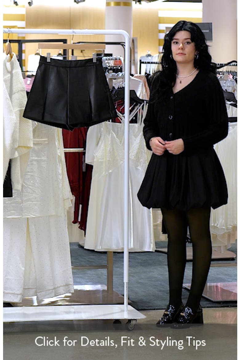 Pleated Faux Leather Shorts video