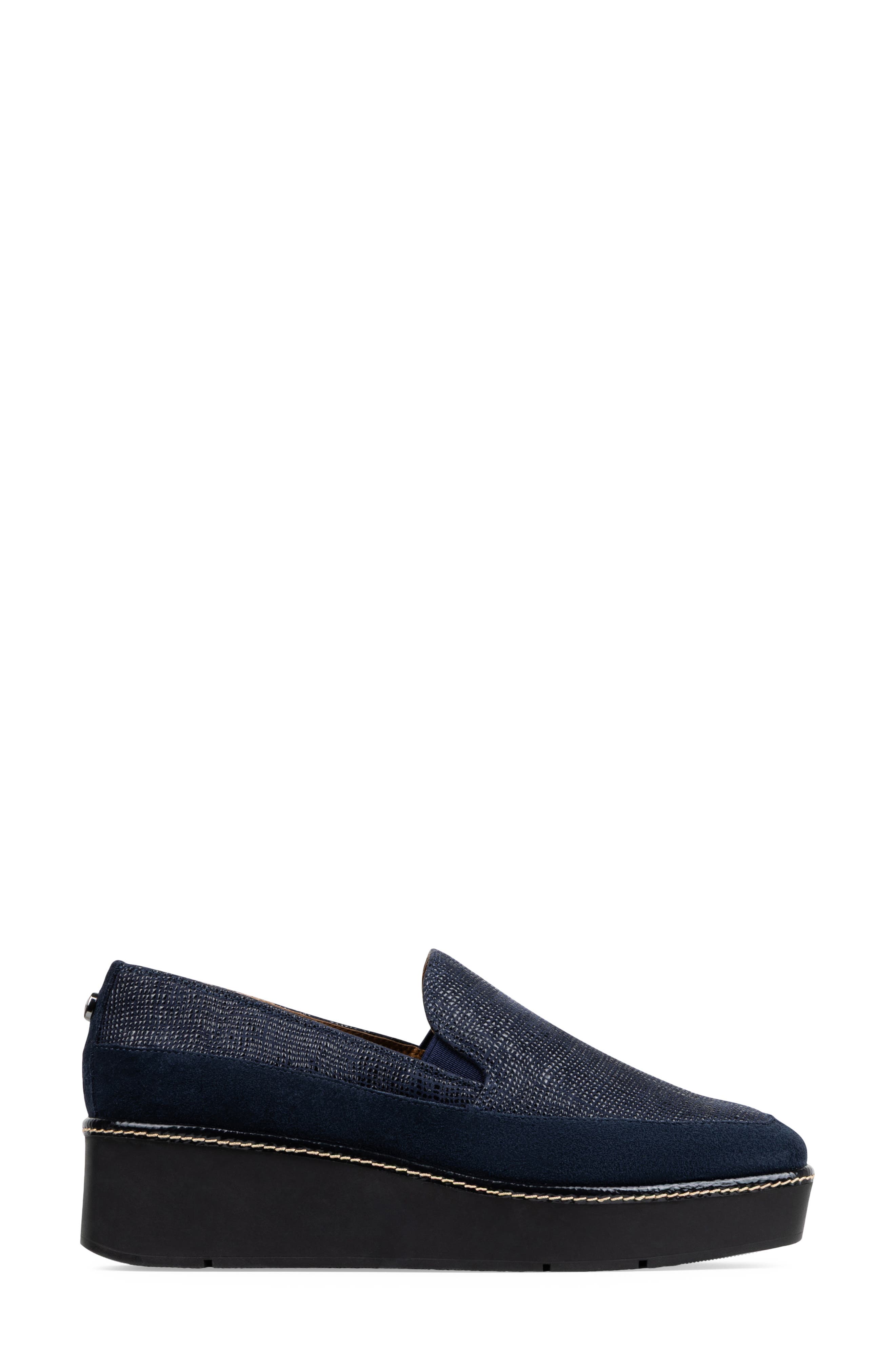 Donald Pliner Wallis Wedge Loafer, Alternate, color, Navy