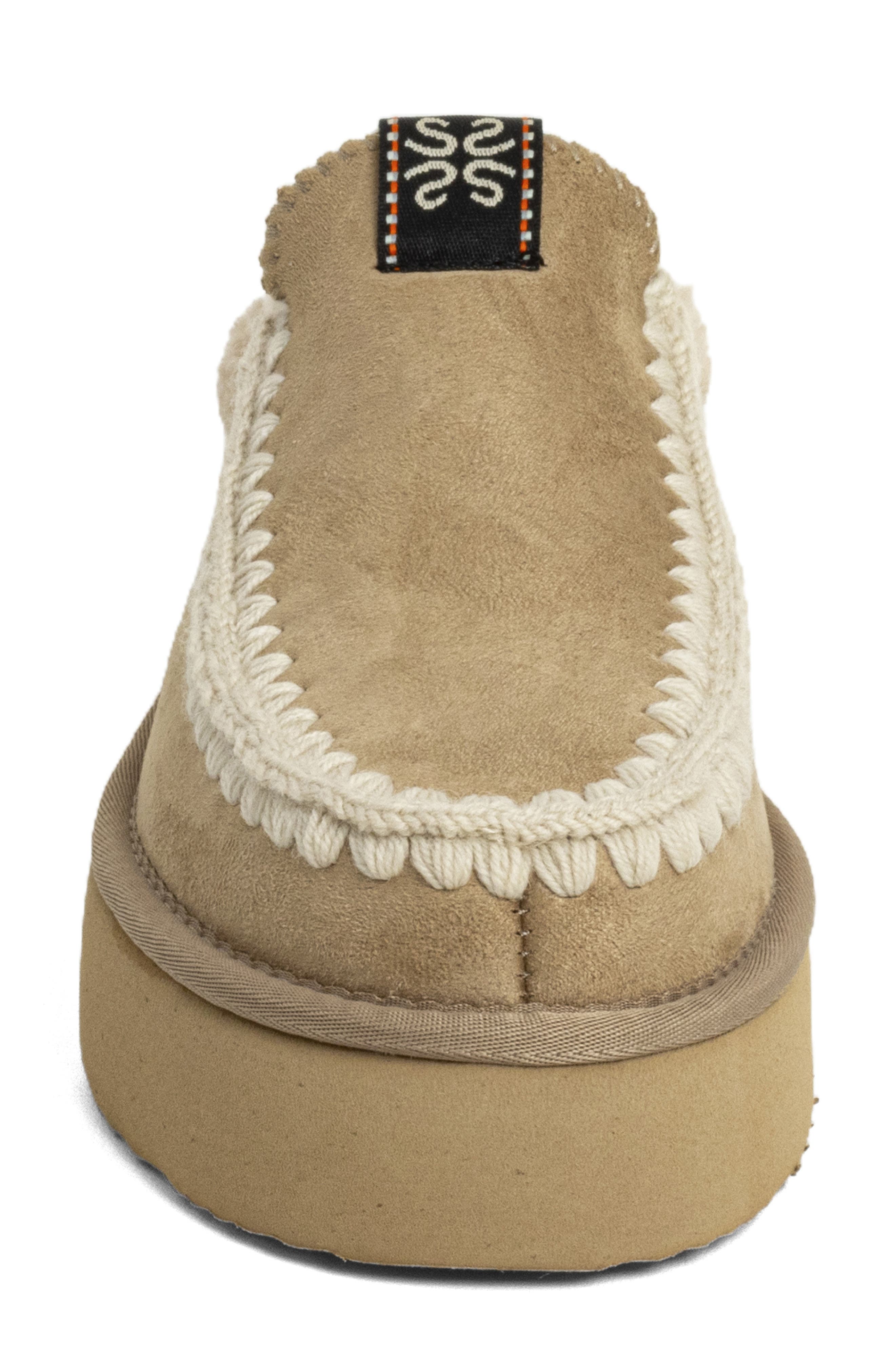 Trinity Faux Suede Clog, Alternate, color, NATURAL