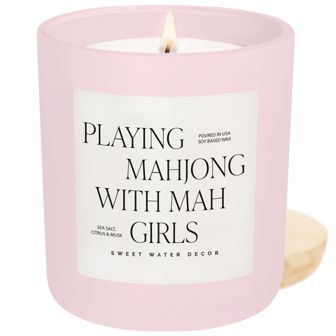 Playing Mahjong with Mah Girls 15 oz Soy Candle
