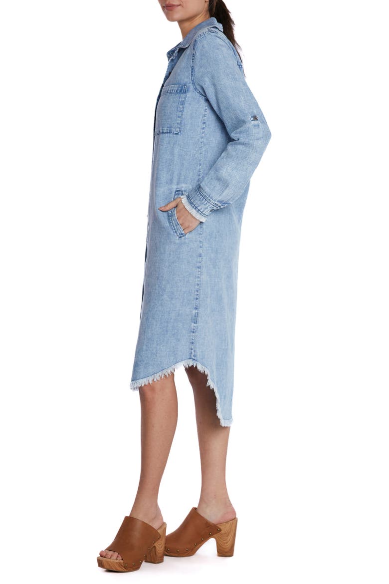 Denim Midi Shirtdress, Alternate, color, JUNEAU BLUE