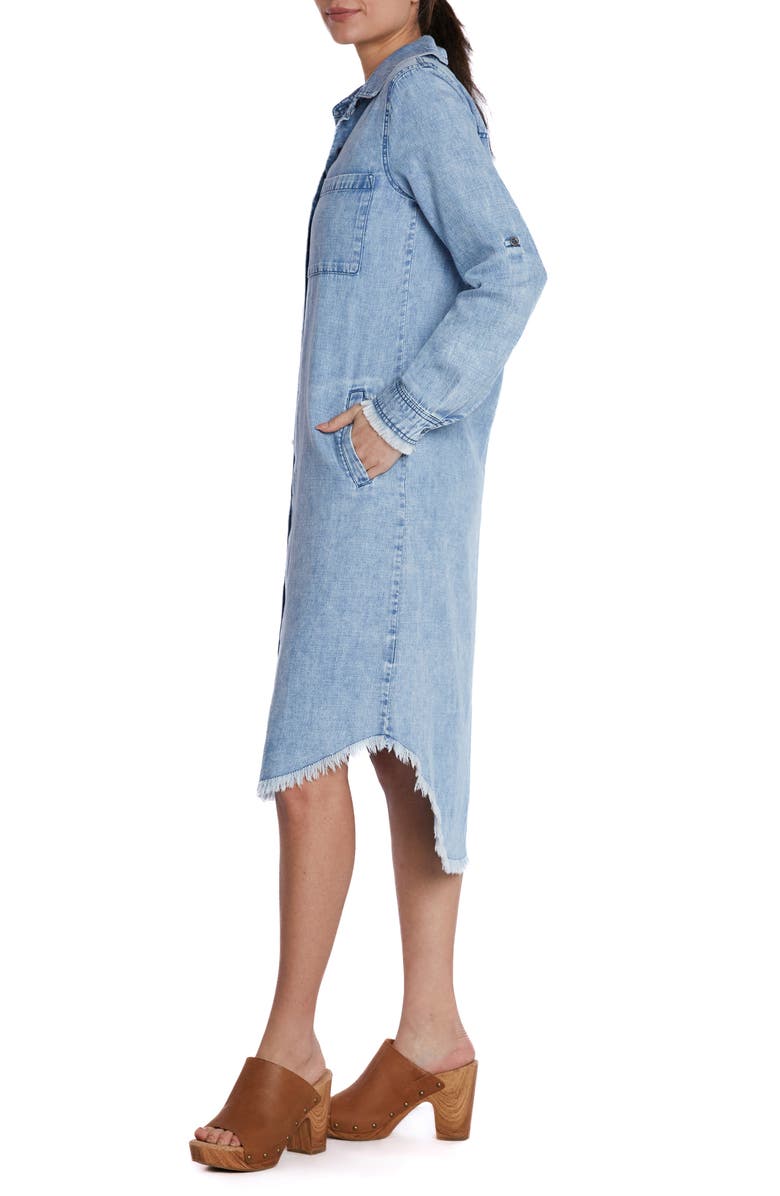 Wash Lab Denim Denim Midi Shirtdress, Alternate, color, Juneau Blue